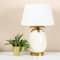 Hello Honey® 22" White & Gold Tropical Table Lamp with Pineapple Detail
